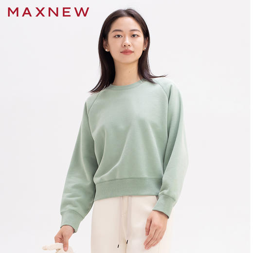 【门店同款】马恩MAXNEW女装秋冬圆领卫衣宽松百搭时尚纯色大码无 商品图2
