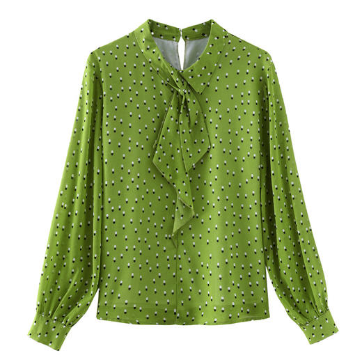 KQL 369H9971法式气质雪纺飘带衬衫时尚洋气减龄上衣 商品图4