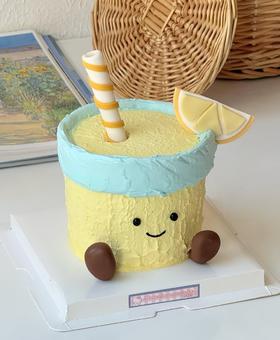 网图--臻品【可爱柠檬水】送女生、女孩生日蛋糕