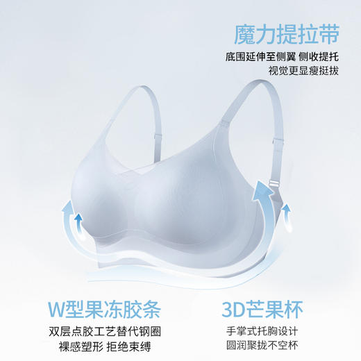 意大利梅因斯 蜜桃撑 冰肌BRA 女士内衣 裸感塑性 5色可选 商品图3