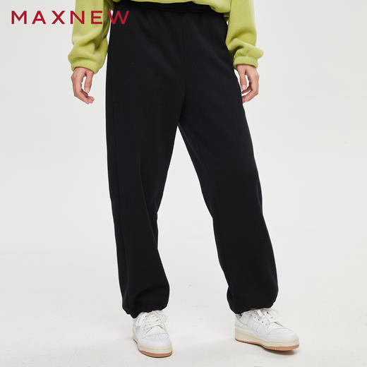 【门店同款】马恩MAXNEW女装针织长裤秋冬宽松百搭潮流休闲运动裤 商品图1