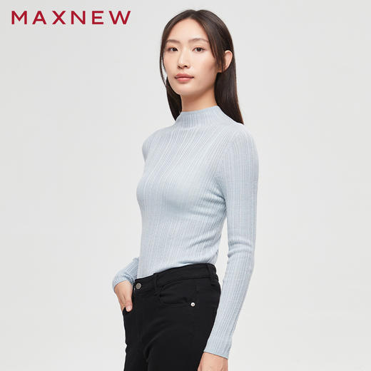 【门店同款】马恩MAXNEW女装秋冬毛衫百搭针织内搭高领长袖纯色内 商品图2