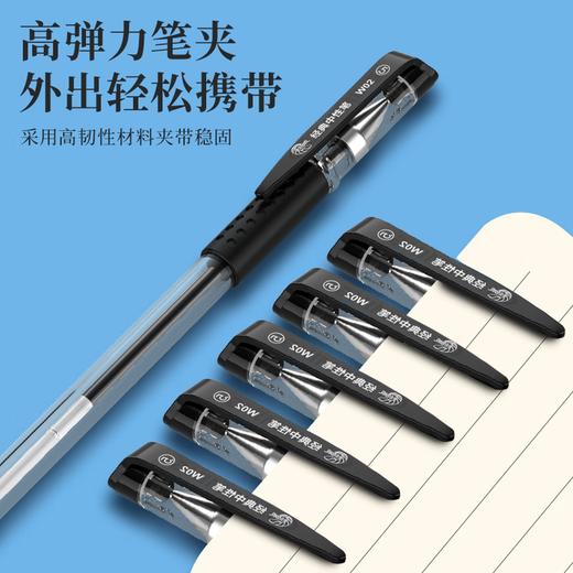 【10月赠品】绘威 拔帽中性笔签字笔速干 软护手办公笔水笔巨能写碳素笔 学生考试刷题签字笔 黑色0.5mm 商品图4