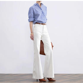 「自」全新升级【铂金会员183/天猫239/差价56】(11051)洛诗琳复古四面弹牛仔裤2025秋季新款高腰直筒显瘦喇叭裤女