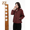 佐尔美秋季上新通勤简约气质酒红连帽抽绳风衣外套女M51FD01 商品缩略图3