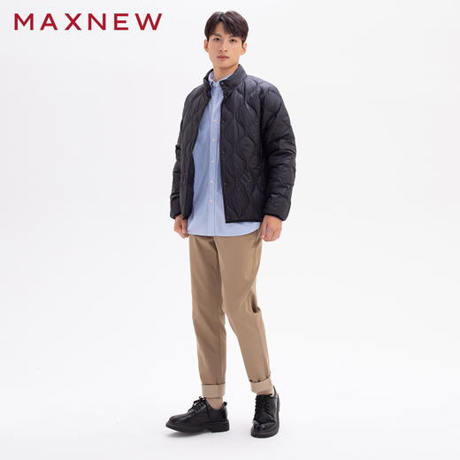 【门店同款】马恩MAXNEW男装秋季梭织长裤直筒百搭宽松休闲裤加厚 商品图4