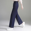 PY-2025新款松紧高腰垂感宽松亮片窄版直筒裤深蓝色阔腿牛仔裤秋季&5603 商品缩略图2