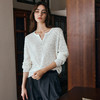 OLrain欧芮儿度假风镂空宽松针织衫女秋季2025新款简约松驰感上衣 商品缩略图2