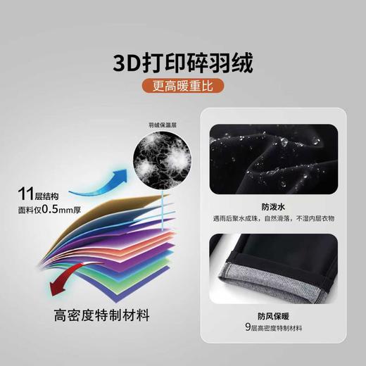 北极狐 女士3D打印碎羽绒裤 25秋冬新款防风保暖长裤022522032 商品图1