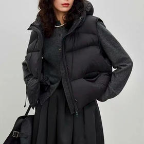 【樱西玛ENXIMANE·90%白鹅绒马甲】#6606  反季清仓 专柜款 妥妥行走的大棉被，再冷也能抗