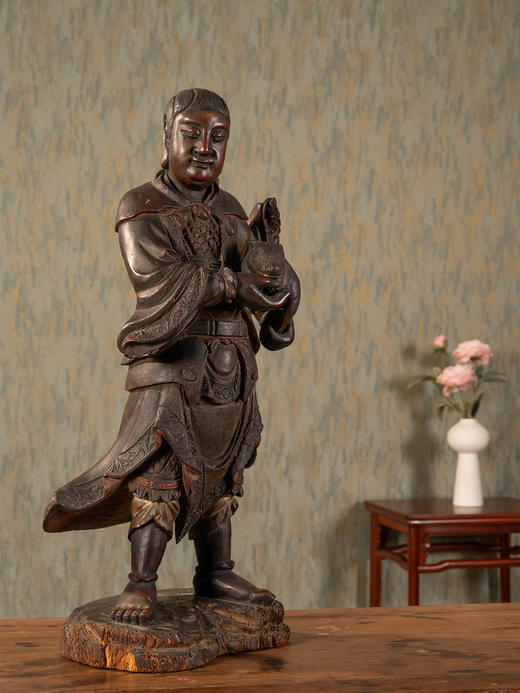 清	木胎彩绘吴刚造像 商品图1