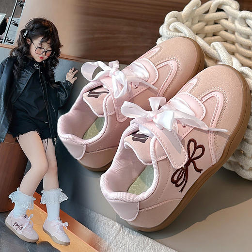 【魔术贴设计！穿脱方便】女童鞋运动鞋新款春秋儿童鞋子秋款鞋宝宝德训鞋阿甘鞋幼儿园。ra 商品图0