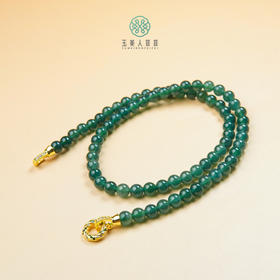 D蓝水翡翠项链-圆珠项链约6mm