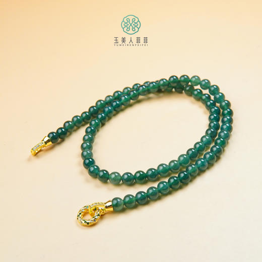 D蓝水翡翠项链-圆珠项链约6mm 商品图0