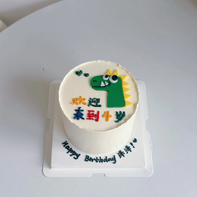 儿童周岁写字卡通蛋糕-低糖处理无添加