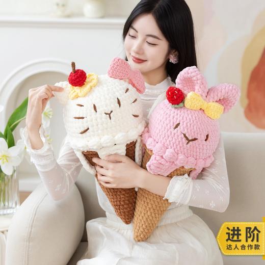 苏苏姐家萌宠甜筒抱枕手工diy编织钩针毛线团自制抱枕材料包 商品图0