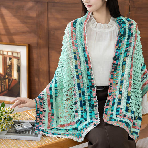 苏苏姐家四叶芳披肩手工DIY钩针纯棉蕾丝线毛线团自制材料包 商品图1