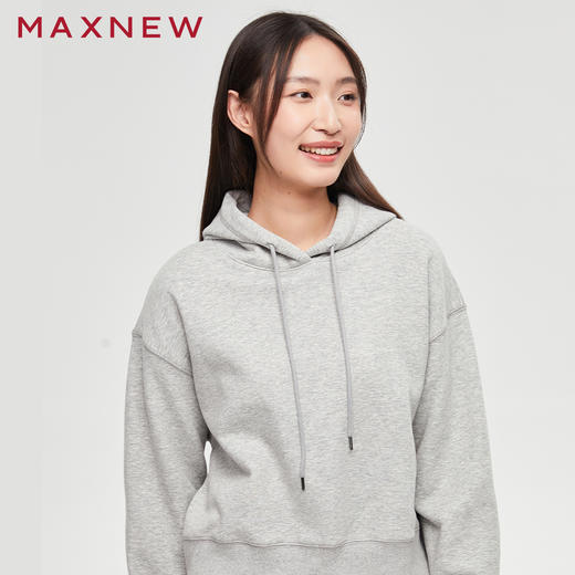 【门店同款】马恩MAXNEW女装连帽卫衣秋冬宽松时尚百搭小个子短款 商品图1
