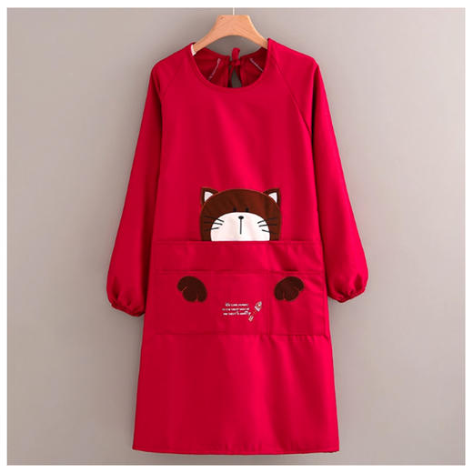 裁缝学苑AH55家用厨房做饭长袖围裙纸样女装韩版罩衣工作服样板 商品图2