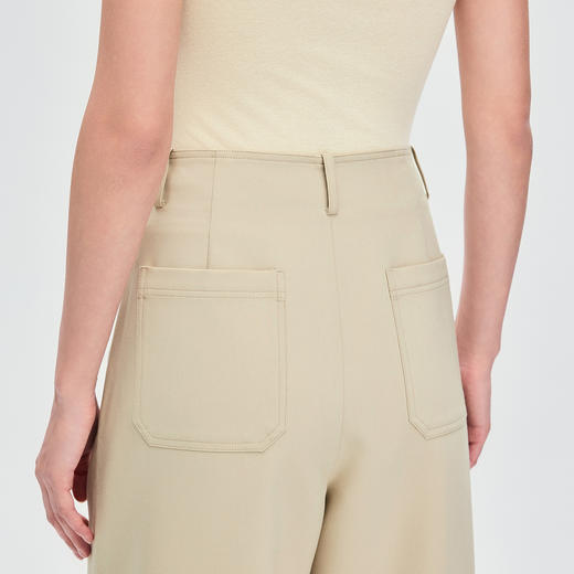 棉仓363618033-松弛九分弯刀裤女不易皱25秋新品直筒休闲灰色西裤宽松显瘦 商品图2