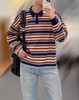 中性款刺绣条纹针织polo衫毛衣008 商品缩略图3