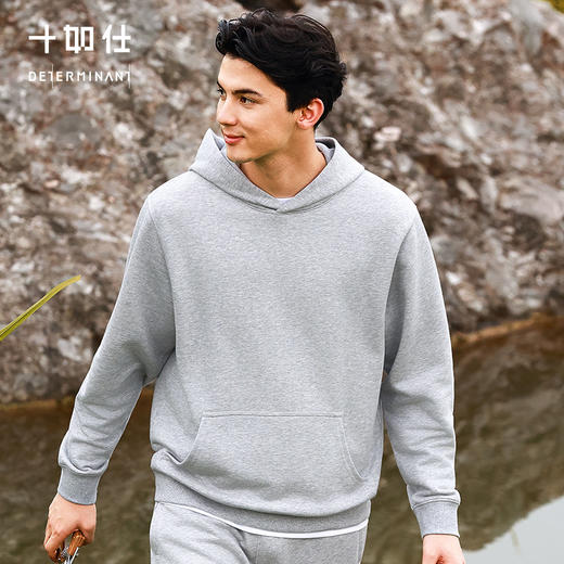 秋冬针织保暖可再生毛圈套头帽衫卫衣-LH04-04 商品图1