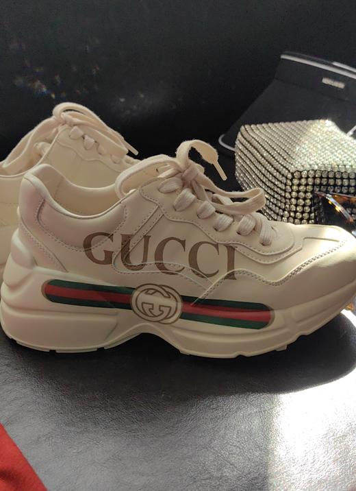 男女同款自留GU里外全皮字母增高老爹鞋 商品图3