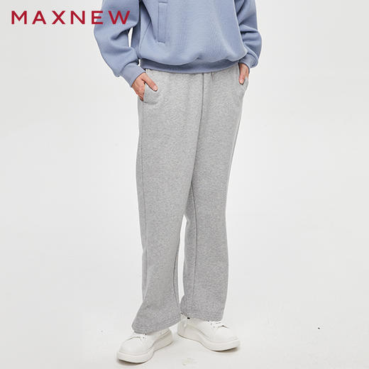 【门店同款】马恩MAXNEW女装针织长裤秋冬休闲百搭直筒裤子宽松显 商品图3