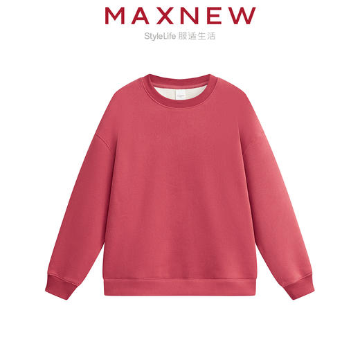 【门店同款】马恩MAXNEW女装家居上衣秋冬季圆领加绒保暖长袖可外 商品图0