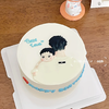 父子卡通手绘蛋糕-低糖处理无添加 商品缩略图0