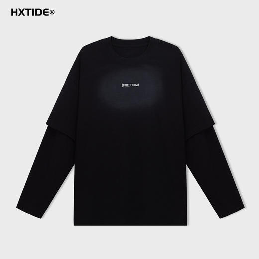 【新品上新】HX 秋季假两件圆领长袖T恤C102530018101 商品图10