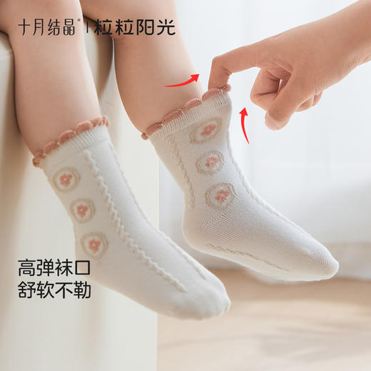 粒粒阳光儿童袜子秋款百搭宝宝袜蕾丝花边洛丽塔女童袜子 商品图1