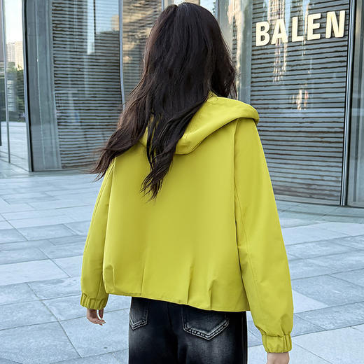 QYM 5927-Y连帽宽松休闲夹克上衣外套 商品图3