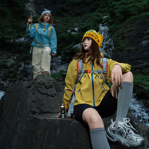 LUCKYDEER/幸运鹿女士短款户外防风防泼水透气徒步单层登山服 商品图1