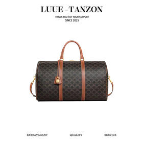 赛琳 中号标志印花牛皮革旅行包（LZ）