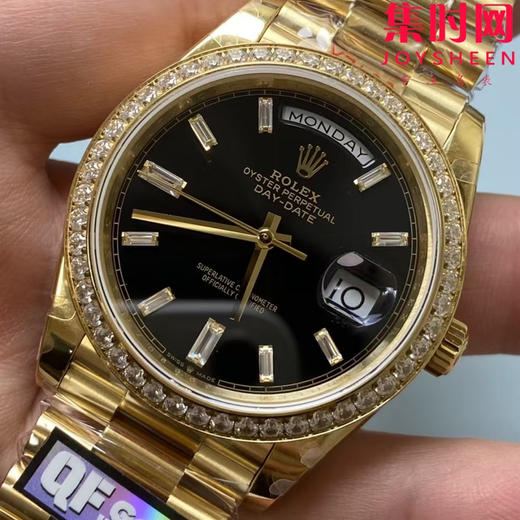 【钻圈款】QF配重版 重量180克+ 劳力士星期日历型系列 日志40mm 黑冰糖DD 商品图3