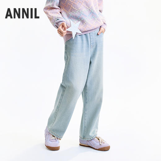 【实体店同款】女童全腰牛仔裤秋季新款安奈儿童装AG536168 商品图2