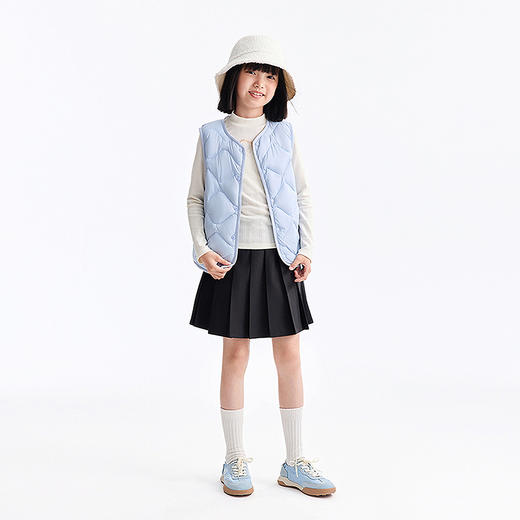 【校服内胆神器】男女童轻盈保暖羽绒马甲5~15℃空气系列冬季新款安奈儿童装EM542636 商品图5