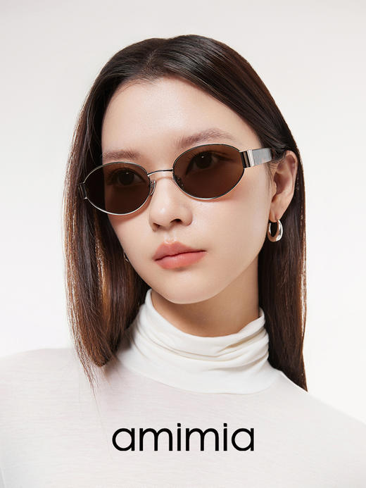 【单向好物推荐 】amimia·RICH 椭圆钛金属太阳镜 商品图7