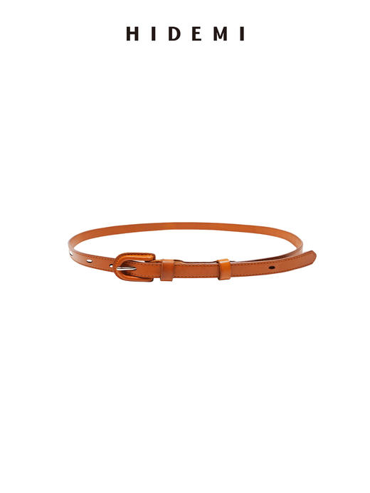 HIDEMI 进口头层牛皮帅气手工包皮扣复古百搭腰带皮带 商品图9