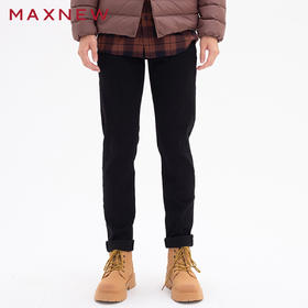 【门店同款】马恩MAXNEW男装直筒牛仔裤秋冬美式复古加厚裤子百搭