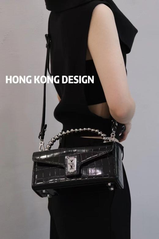 BQ073#鳄鱼纹方形牛皮单肩斜挎女包 商品图3