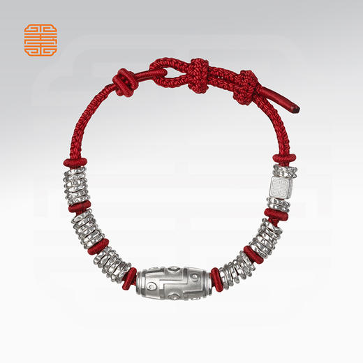 玺匠金铺《足银天珠》999足银手链 七夕情人节礼物送女友 商品图2