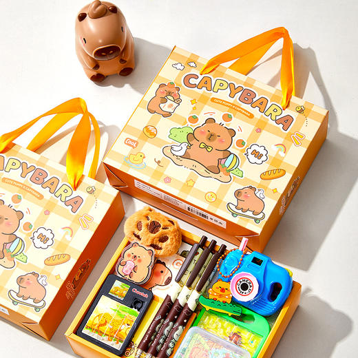 【精美礼盒已装好！送人省时又省力】卡皮巴拉幼儿园六一儿童节生日伴手礼品学生奖励全班实用盲盒开学礼物。ra 商品图2