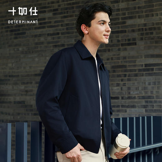 秋冬梭织保暖纺丝棉翻领行政商务夹克-OW06-02 商品图1