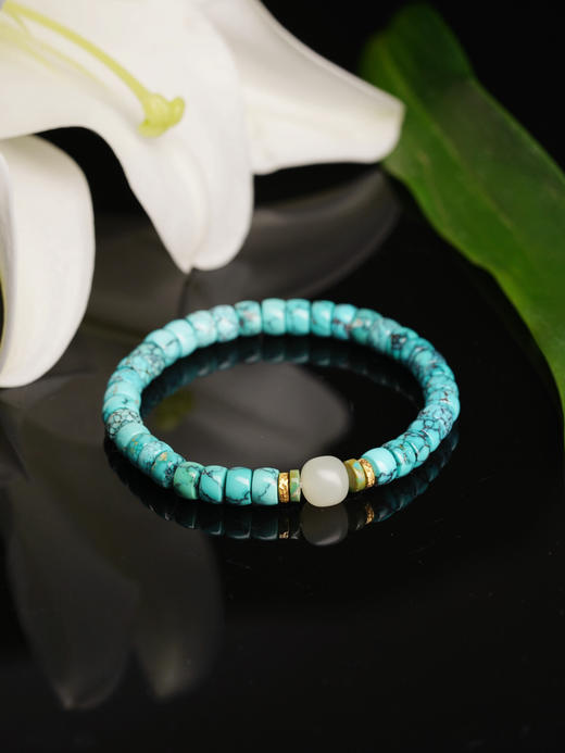 绿松和田玉手串 商品图0