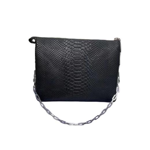 BQ080#牛皮压蛇纹链条包 商品图0