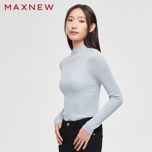 【门店同款】马恩MAXNEW女装秋冬毛衫百搭针织内搭高领长袖纯色内 商品图1