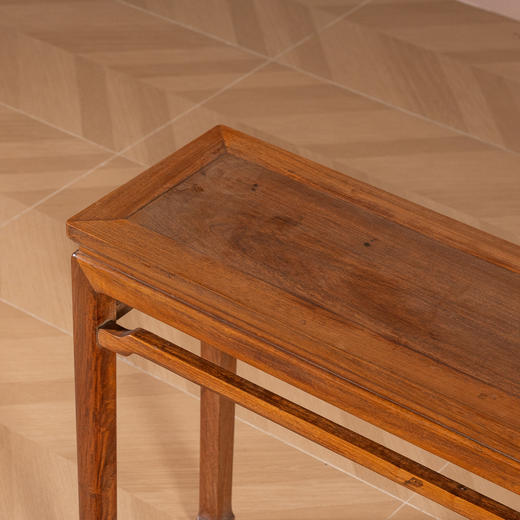 清	黄花梨罗锅枨马蹄腿条桌 商品图4