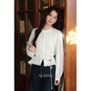 鹿向南「白调小诗」米白色法式花边减龄衬衫女秋新款小众长袖上衣L57238 商品缩略图1